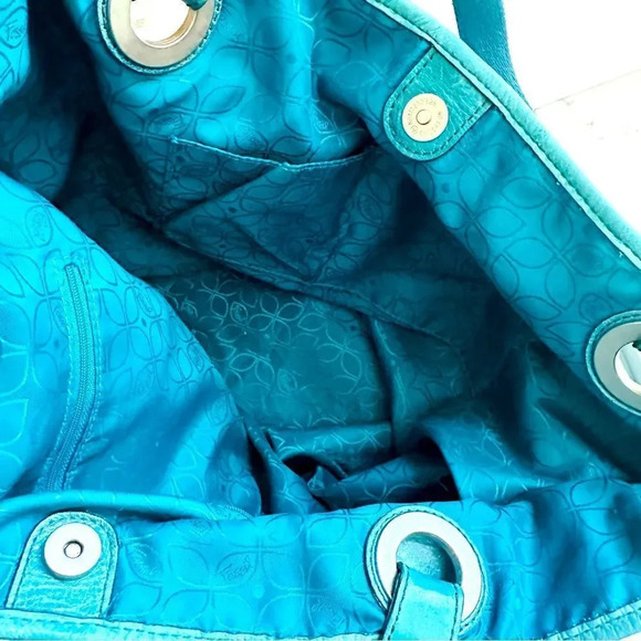 Fossil Teal Hathaway Leather Tote - Picture 9 of 10